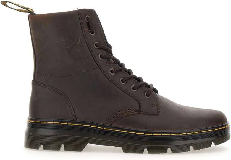 Dr. Martens COMBS~LEATHER~DARK~BROWN~~~~~~ Vrije tijd half-hoog Heren veterschoen Heren sneakers Bruin - Foto 8