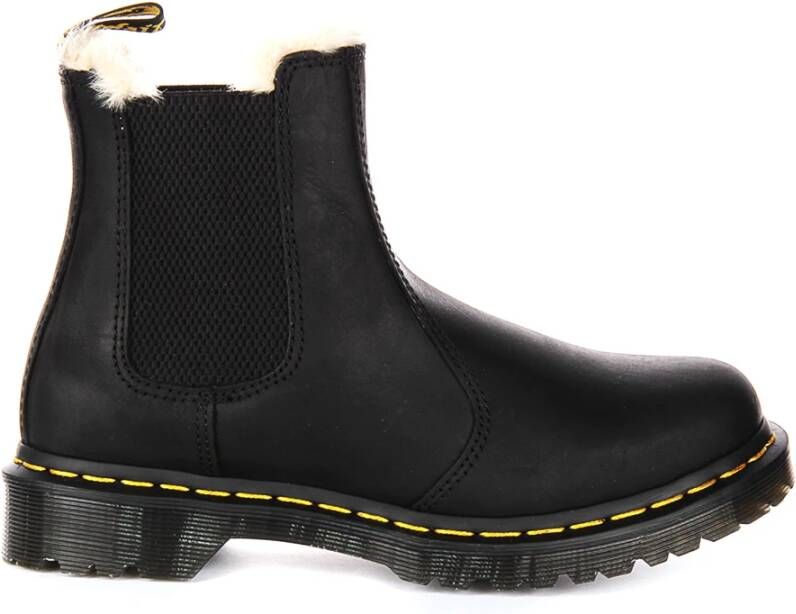Dr. Martens Chelsea Boots met voering van imitatiebont