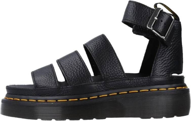 Dr. Martens Zwarte Patent Lamper Gladiator Sandalen Black Dames