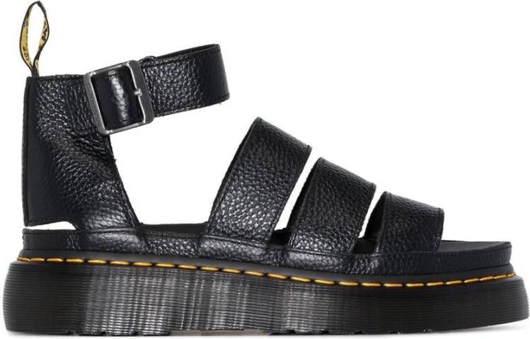 Dr. Martens Zwarte Patent Lamper Gladiator Sandalen Black Dames