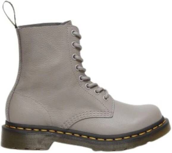 Dr. Martens Enkellaarzen met gele stiksels Gray Dames