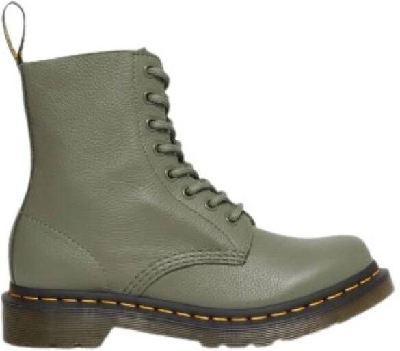 Dr. Martens Comfortabele Leren Laarzen Green Dames