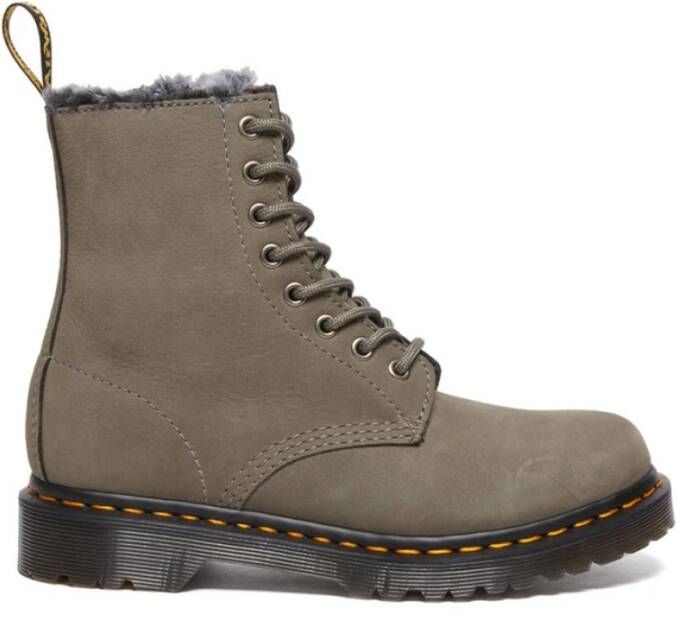 Dr martens 1460 Serena Milled Nubuck WP Grijs Nubuck Veterboots Dames