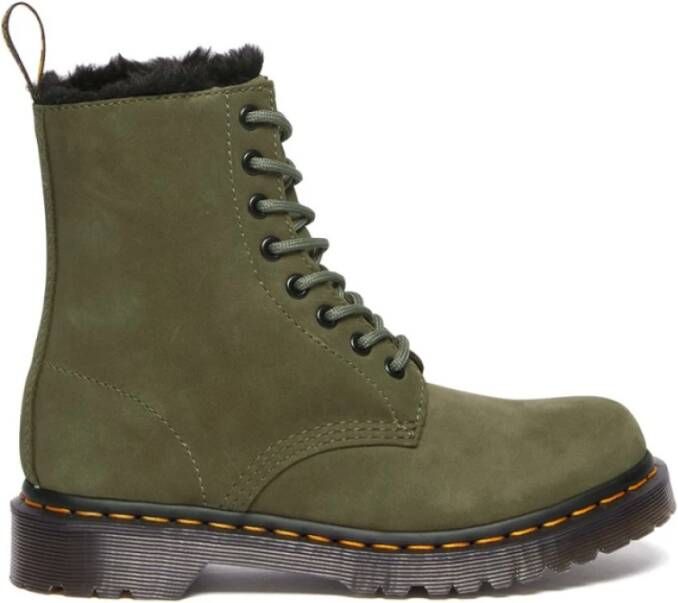 Dr. Martens Dames Leren Laarzen Green Dames