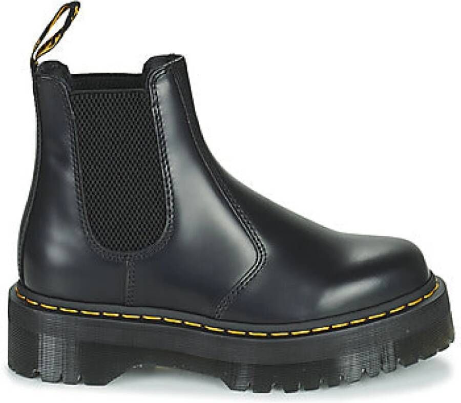 Dr. Martens Klassieke Chelsea-laarzen van glad leer met gele stiksels en AirWair-logo Black - Foto 6
