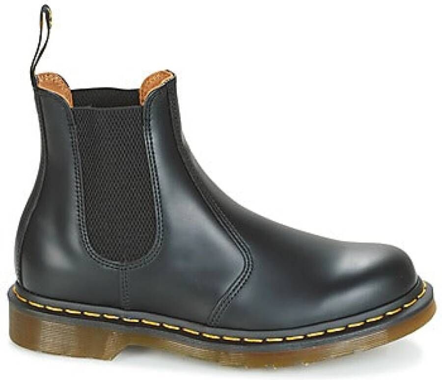 Dr. Martens Klassieke Chelsea-laarzen van glad leer met gele stiksels en AirWair-logo Black - Foto 7