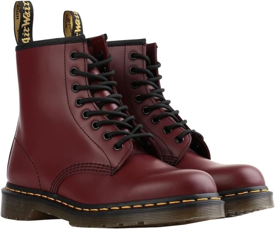 Dr. Martens Bordeaux Leren Enkellaarzen Multicolor