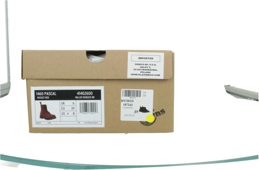 Dr. Martens 1460 PASCAL 8 EYE BOOT RUSSET Hoge sneakers Dames veterschoenen Dames sneakersHalf-hoge schoenenPopulaire damesschoenen Veterboots Rood - Foto 8