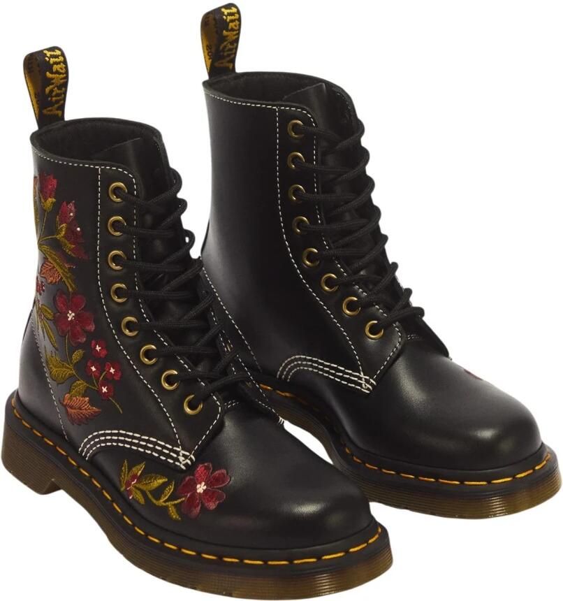 Dr. Martens 1460 Pascal Floral Vrouwen Zwart Laarzen - Foto 3