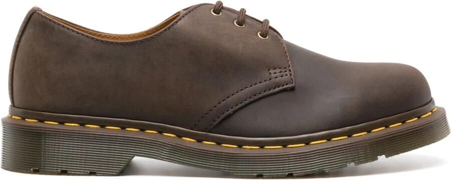 Dr. Martens Crazy Horse Leren Oxford Schoenen Donkerbruin Brown - Foto 3