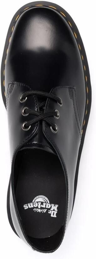 Dr. Martens 1461 Quad Polished Smooth Leren Platform Schoenen Black - Foto 4