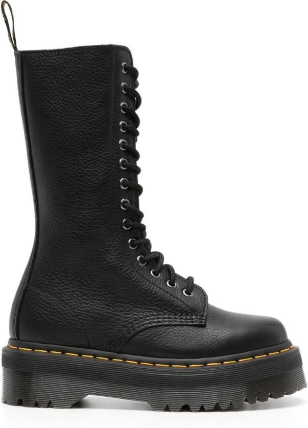 Dr. Martens Zwarte Veterschoenen van Leer Black Dames
