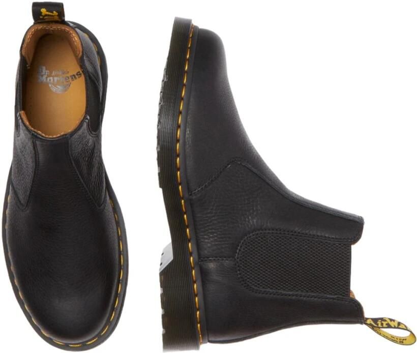 Dr. Martens Zwarte leren enkellaarzen met elastische sluiting Black Heren - Foto 5