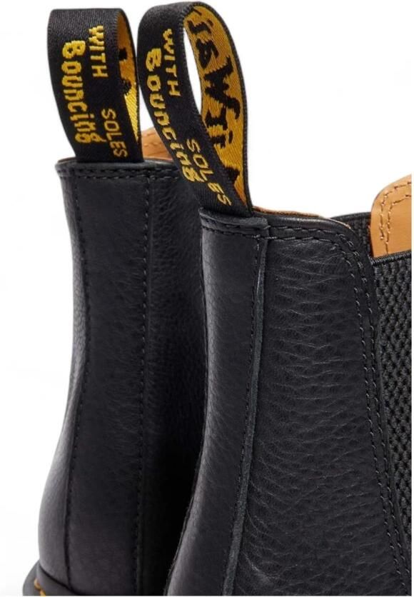 Dr. Martens Zwarte leren enkellaarzen met elastische sluiting Black Heren - Foto 9