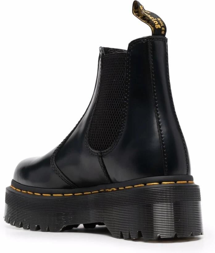 Dr. Martens Klassieke Chelsea-laarzen van glad leer met gele stiksels en AirWair-logo Black - Foto 14