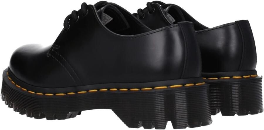 Dr. Martens 1461 Quad Smooth Leather Platform Schoenen Zwart Gepolijst Glad Black - Foto 7