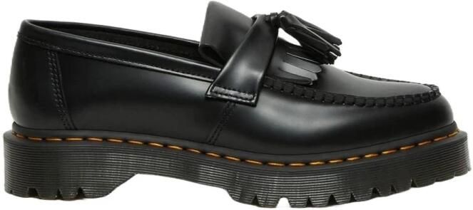 Dr. Martens Zwarte leren platte schoenen met kwastdetail Black - Foto 4