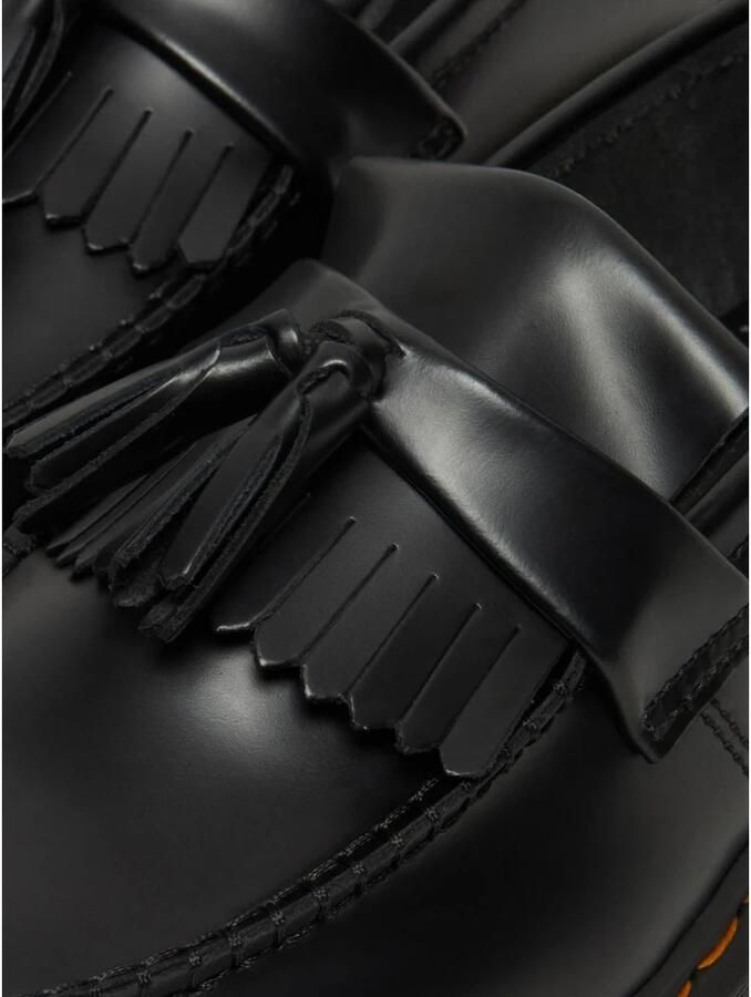 Dr. Martens Zwarte leren platte schoenen met kwastdetail Black - Foto 2