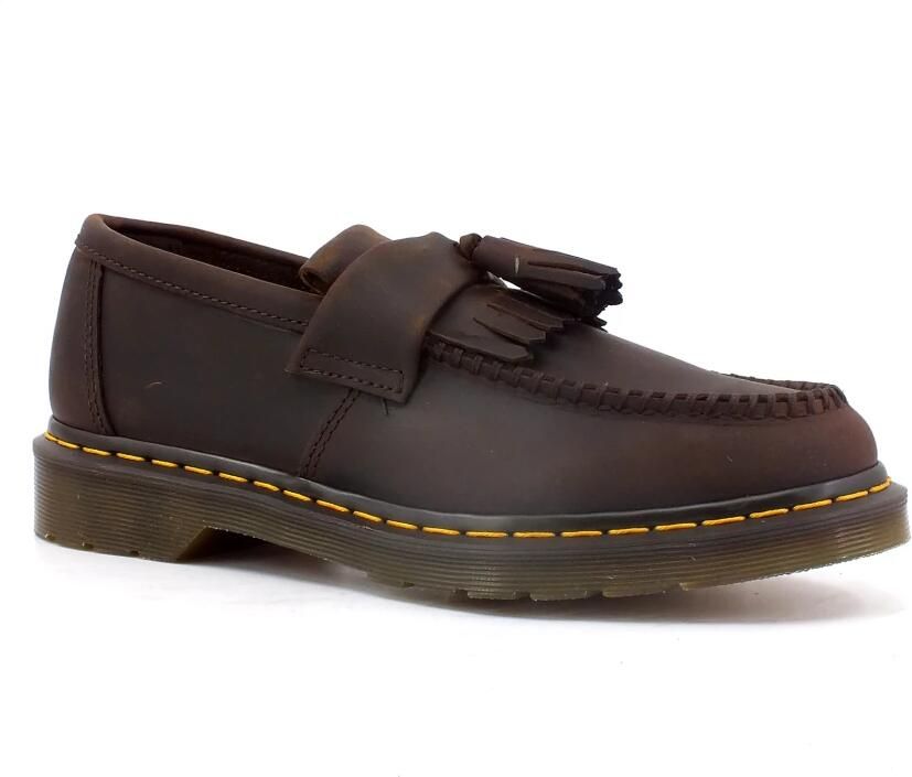 Dr. Martens Kenmerkende Stijl: Adrian Leren Loafers met Kwastjes Brown Heren