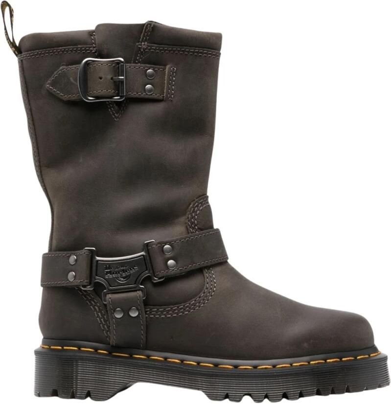 Dr. Martens Platte Grijze Schoenen Anistone Hi Stijl - Foto 2