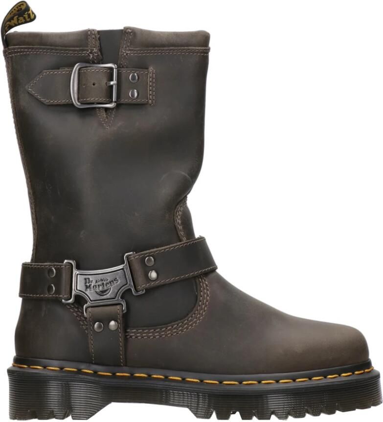 Dr. Martens Anistone Hi leren bikerboots grijs