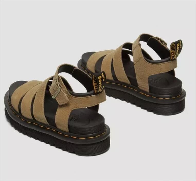 Dr. Martens Sandalen met sleehak Blaire Muted Olive Tumbled Nubuck - Foto 5