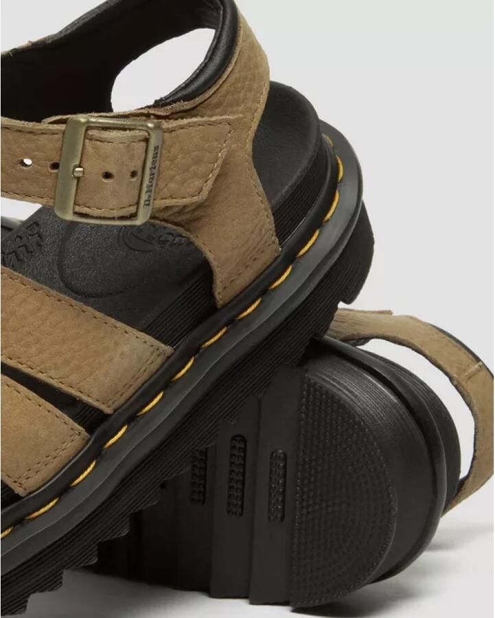 Dr. Martens Sandalen met sleehak Blaire Muted Olive Tumbled Nubuck - Foto 3