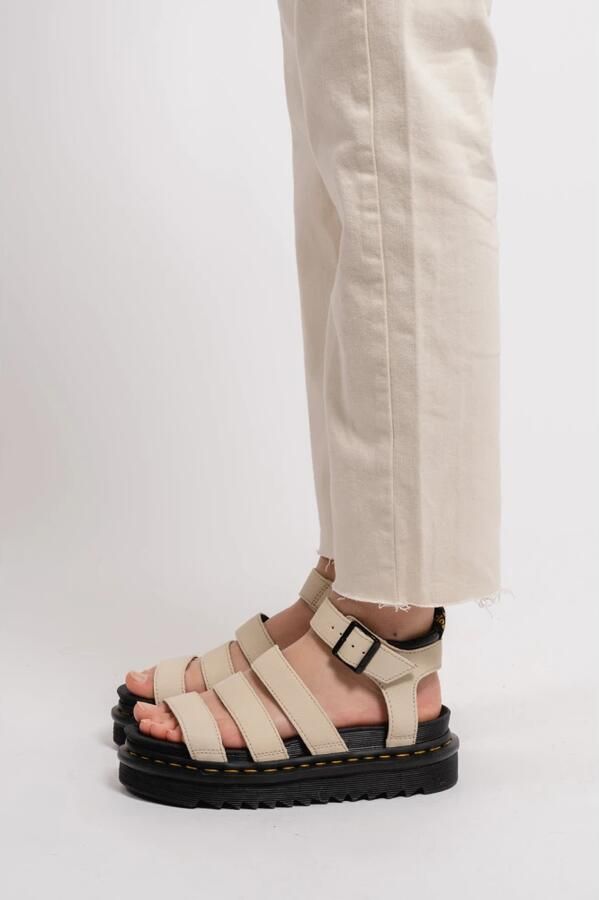 Dr. Martens Beige Sandaal van Textuurleer met Verstelbare Enkelband Beige Dames - Foto 12