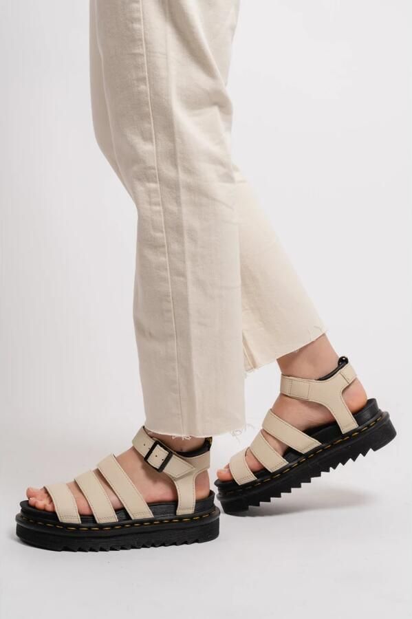 Dr. Martens Beige Sandaal van Textuurleer met Verstelbare Enkelband Beige Dames - Foto 13