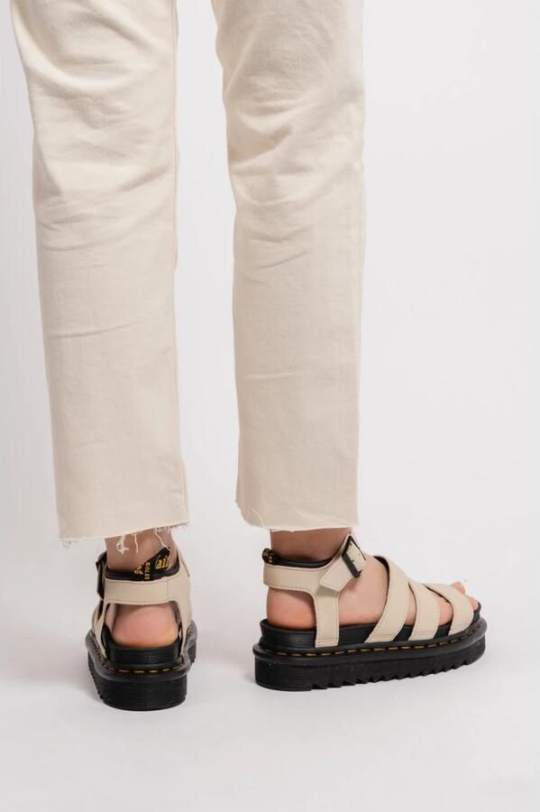 Dr. Martens Beige Sandaal van Textuurleer met Verstelbare Enkelband Beige Dames - Foto 14