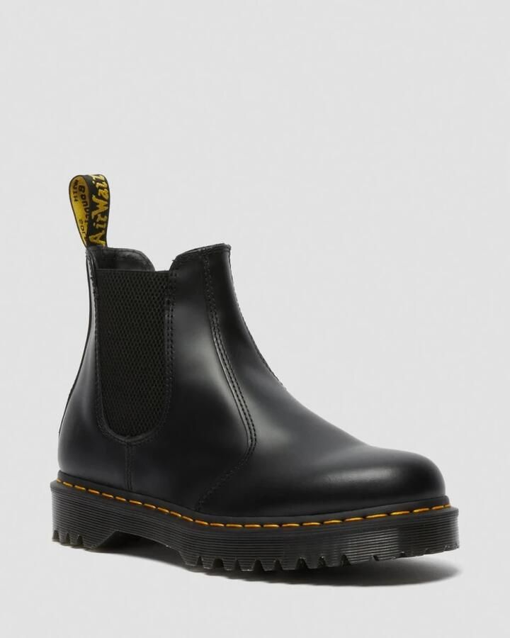 Dr. Martens Klassieke Chelsea-laarzen van glad leer met gele stiksels en AirWair-logo Black - Foto 11