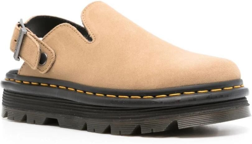 Dr. Martens Dr Martens dames clog Zebzag mule suède camel - Foto 3