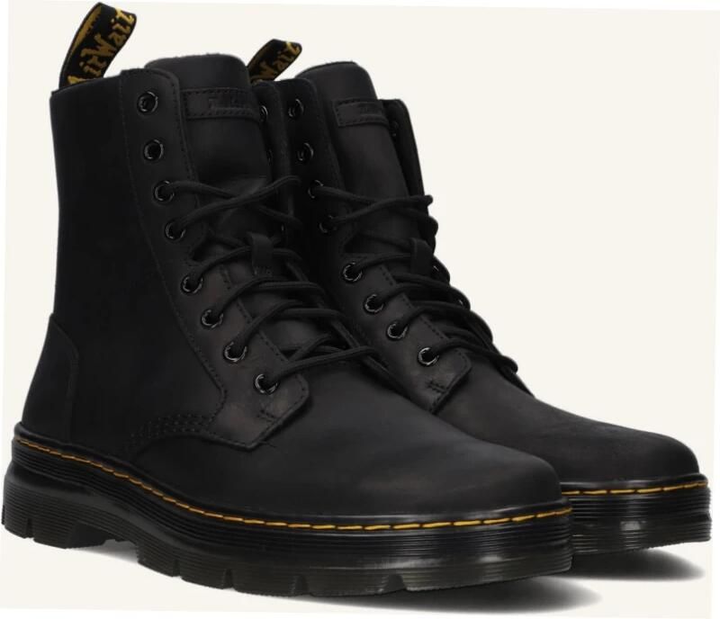 Dr. Martens COMBS LEATHER BLACK WYOMING sneakers veterschoenVrije tijd half-hoog Zwart - Foto 5