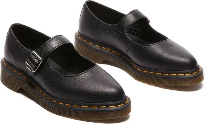 Dr. Martens Elphie Mary Jane leren ballerina's Black Virginia - Foto 9
