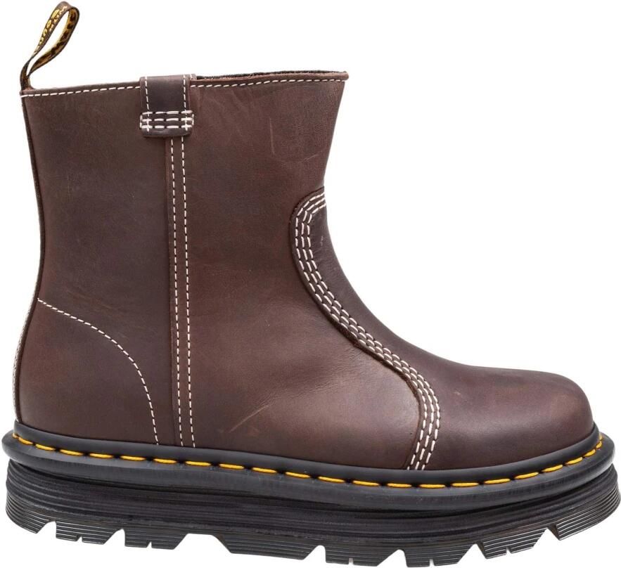Dr. Martens Laarzen ZebZag Rigger Boot Dark Brown Wyoming