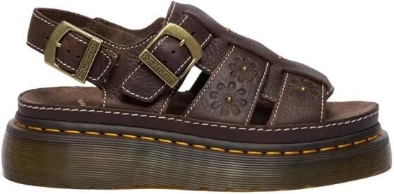 Dr. Martens Wrenlie Open Platform Sandals Vrouwen Bruin Sandalen