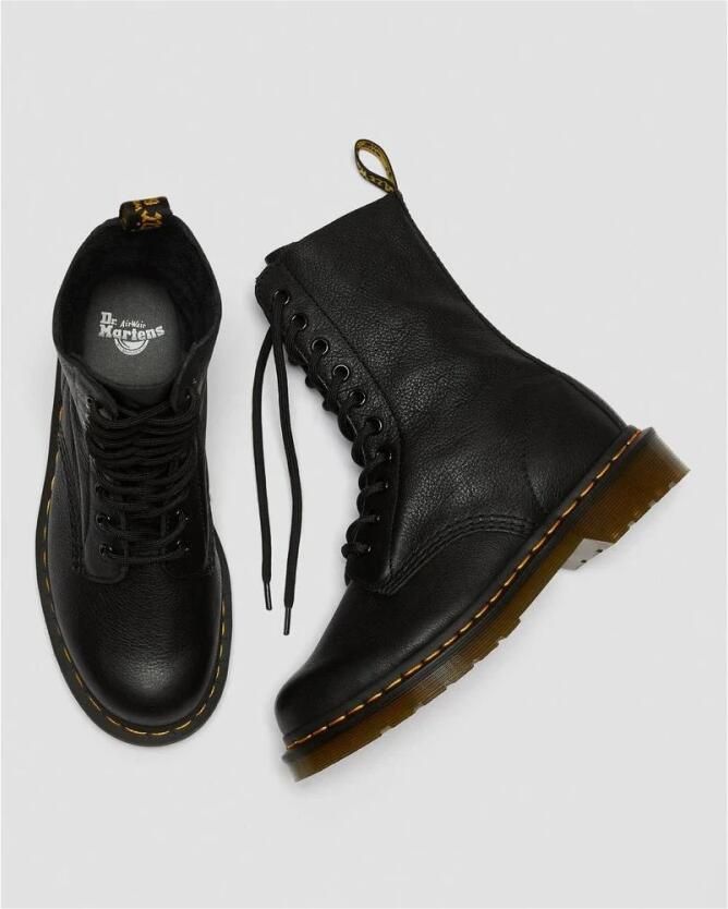 Dr. Martens 1490 BLACK VIRGINIA Volwassenen VeterlaarzenHalf-hoge schoenen Zwart - Foto 7