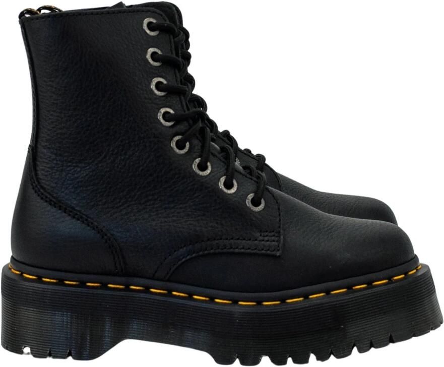 Dr. Martens Zwarte veterschoenen met hoge platform voor moedige vrouwen Black Dames - Foto 6