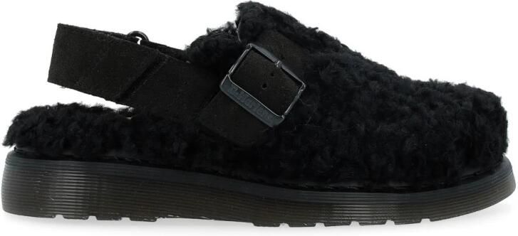 Dr. Martens Jorge II Suède & Borg Black Dames Instappers