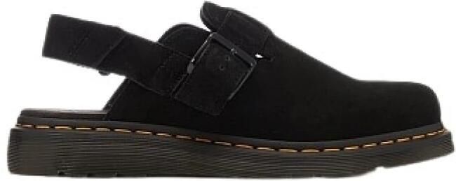 Dr. Martens JORGE~II~BLACK~E.H.SUEDE~~~~~~ Platte sandalen Dames Sandalen Zwart