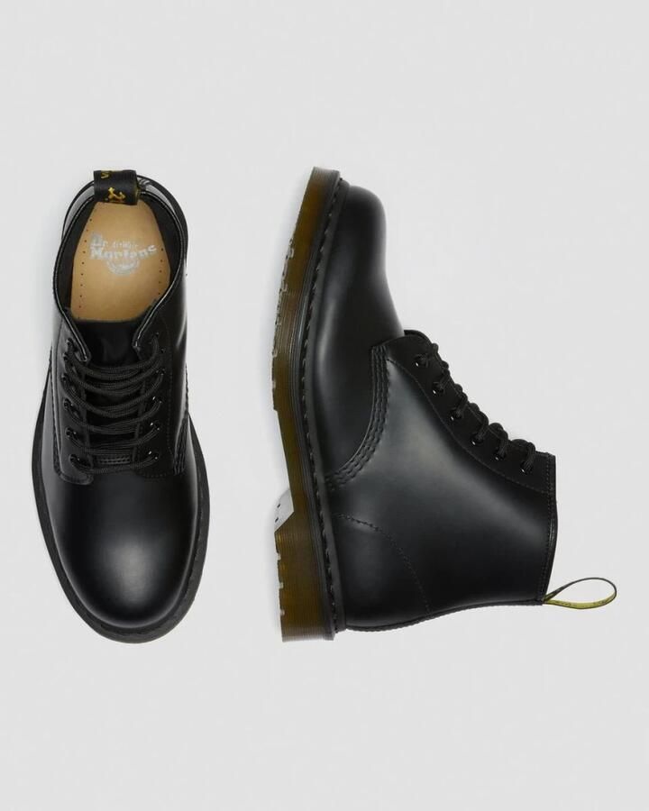 Dr. Martens Zwarte leren gevechtslaars met ritszak en 6 cm platform Black Dames - Foto 4