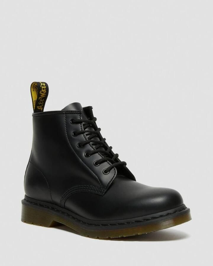 Dr. Martens Zwarte leren gevechtslaars met ritszak en 6 cm platform Black Dames - Foto 9