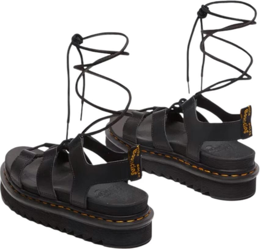 Dr. Martens Platte Zwarte Schoenen Nartilla Stijl - Foto 3