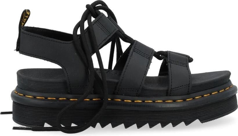 Dr. Martens Minimalistische leren sandalen met unieke veters en lichtgewicht EVA-zool Zwart Dames - Foto 7
