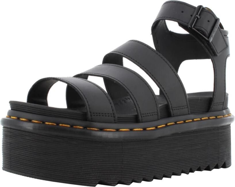Dr. Martens Stijlvolle en comfortabele platte sandalen voor vrouwen Black Dames