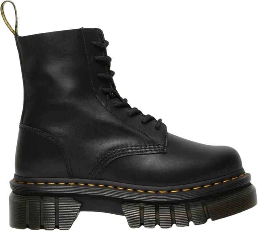 Dr. Martens 1461 Quad Smooth Leather Platform Schoenen Zwart Gepolijst Glad Black Dames - Foto 6