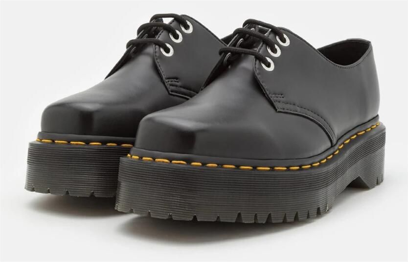 Dr. Martens Rikard Gepolijste Gladleren Platform Schoenen