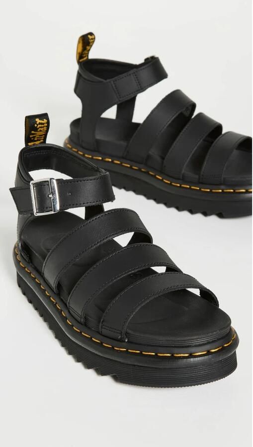 Dr. Martens Klassieke platte sandalen met verstelbare enkelband Black Dames - Foto 7