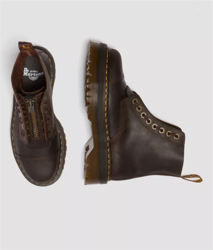 Dr. Martens Sinclair Dark Enkellaarzen Brown Dames