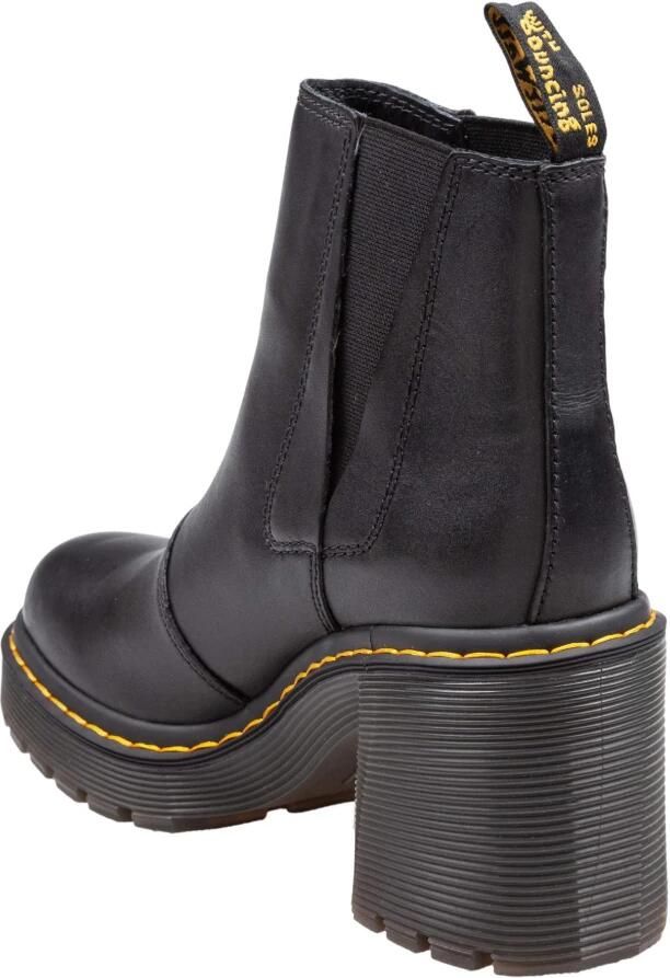 Dr. Martens Zwarte Leren Laarzen met Elastische Inzetstukken Black Dames - Foto 7